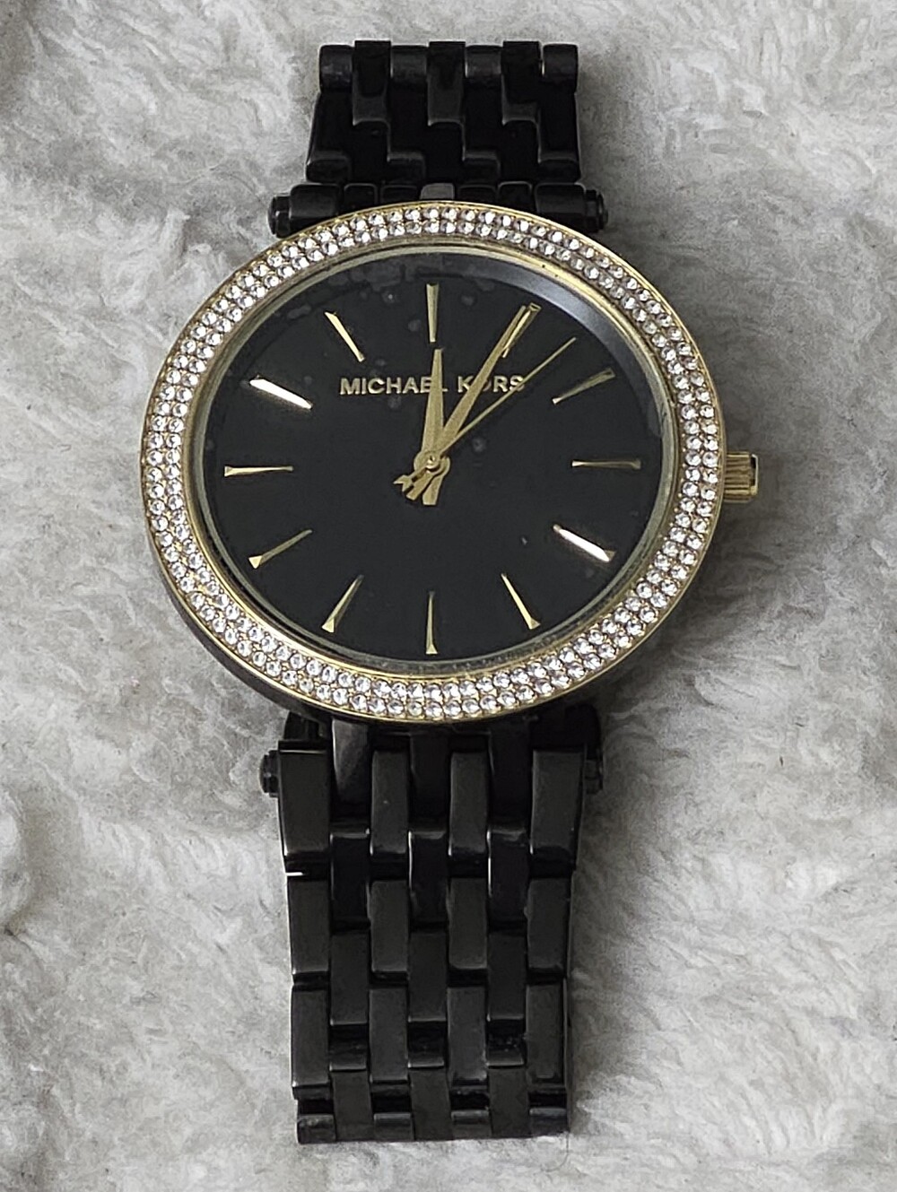 MICHAEL KORS DARCI BLACK + GOLD TONE WATCH WOMEN'S 39 MM (MK3322) *NEEDS BATTERY